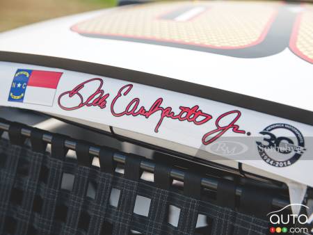 Chevrolet Impala NASCAR car driven by Dale Earnhardt Jr., signature